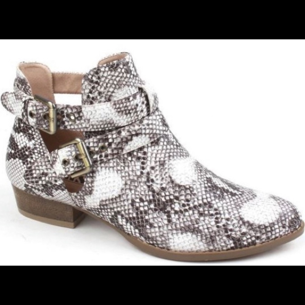 Animal Print Snake Print Bootie Boot Size 10 - image 2